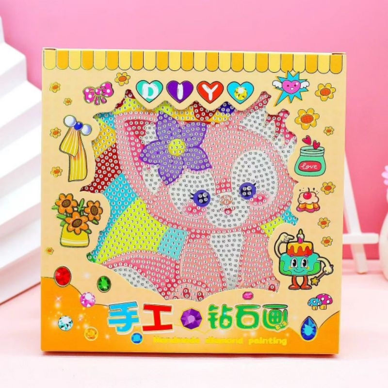 Jual LC DIY diamond painting kit set bingkai edisi Sanrio