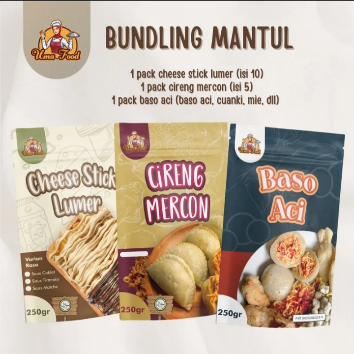 Jual BUNDLING MANTUL 3pack (cireng mercon, cheesestick lumer, baso aci ...