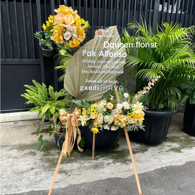 Jual BUNGA PAPAN AKRILIK 2505 SELAMAT / CONGRATULATION / HAPPY BIRTHDAY