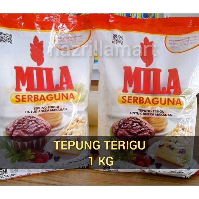 Jual TEPUNG TERIGU 1 KG / Tepung / Tepung Terigu Mila Segitiga Biru ...