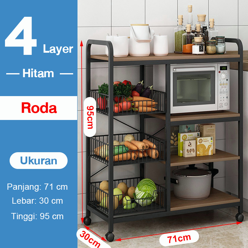 Jual Rak Dapur Susun Minimalis Rak Oven Microwave Serbaguna Rak Kabinet Dapur Rak Penyimpanan