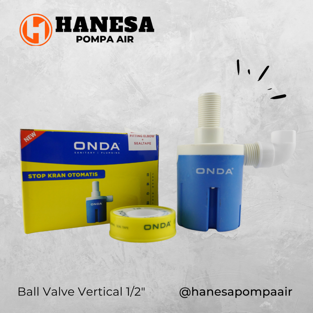 Jual Onda Ball Valve Vertical Stop Kran Otomatis Vertikal