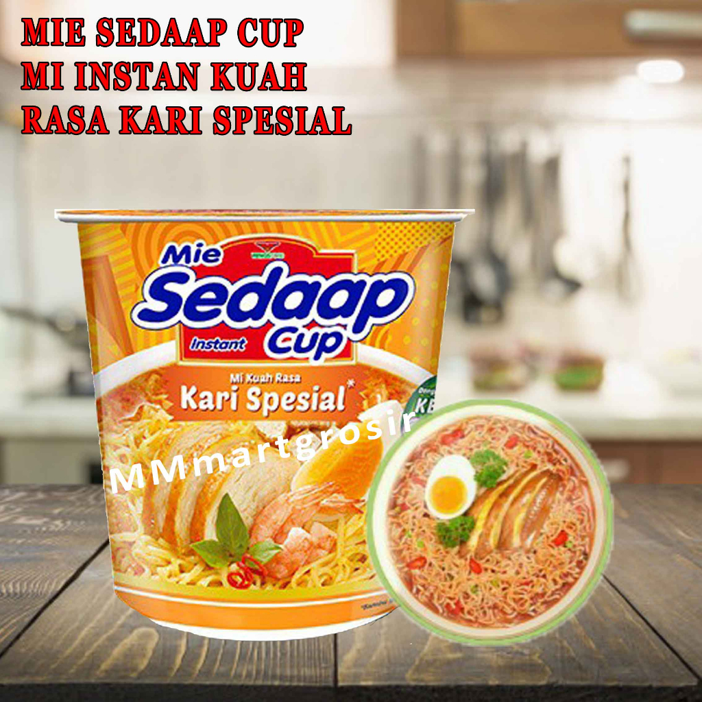 Jual Mie Sedap Cup Mie Rasa Kari Spesial Mie Instan Kuah 81g