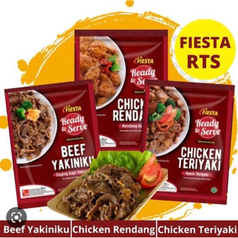 Jual Fiesta Ready to Serve Chicken Teriyaki / Beef yakiniku / Beef Rendang Shopee Indonesia