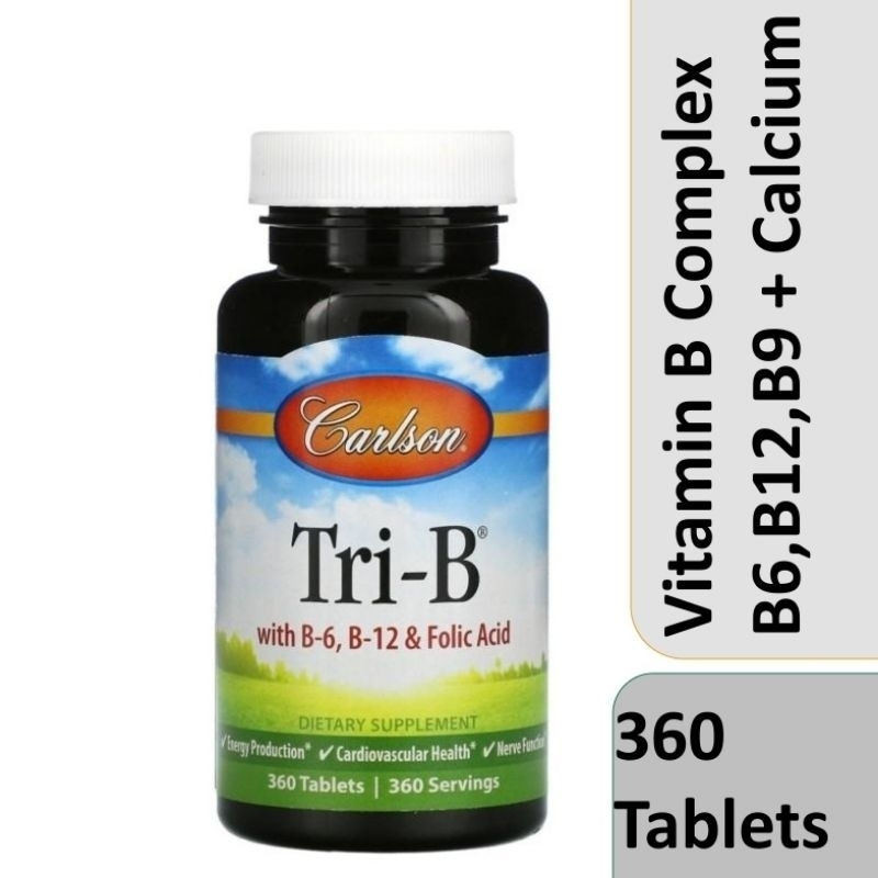 Jual Carlson Vitamin Tri B Tri-B Complex komplek B6 B12 360 Tablets ...