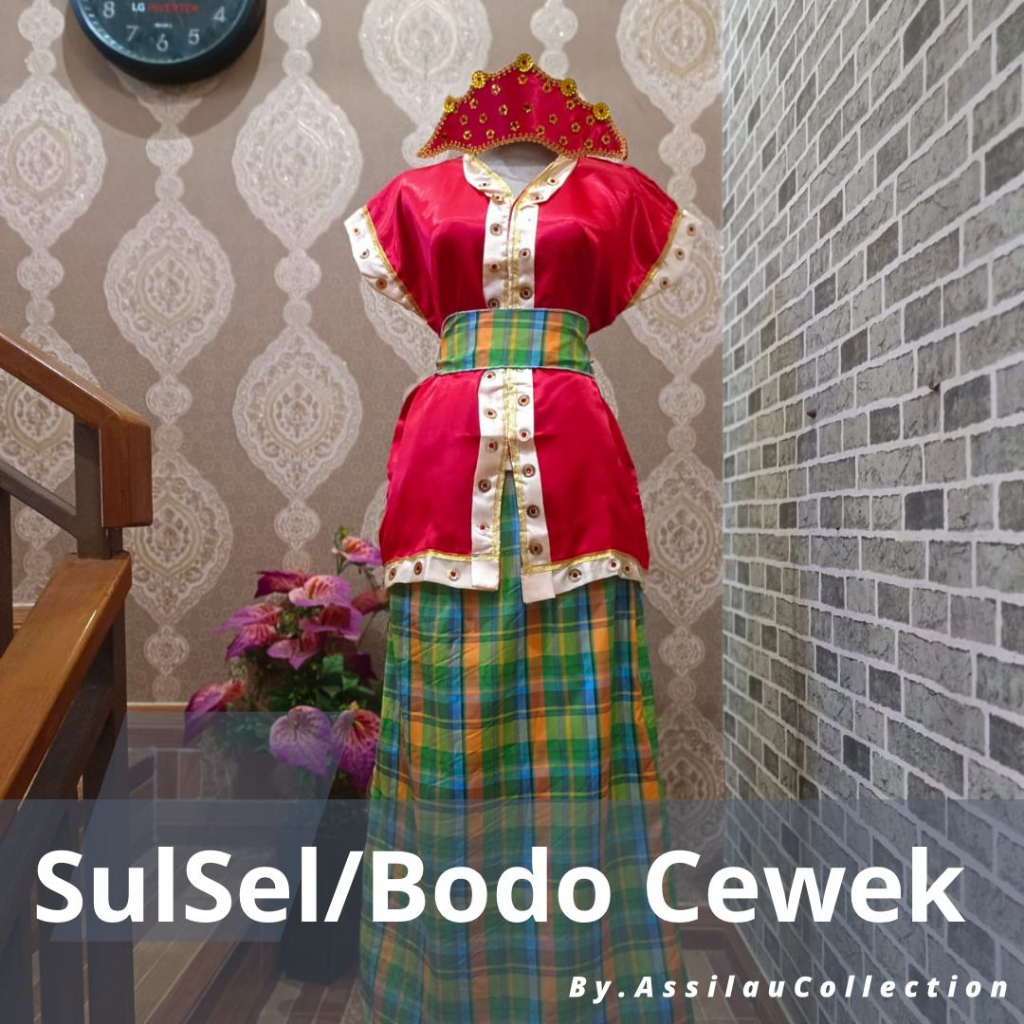 Jual Baju Adat Sulawesi Selatan Baju Bodo Dewasa Satuan Laki Cewe