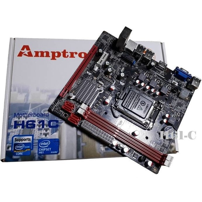 Jual mainboard motherboard intel amtron H61 | Shopee Indonesia