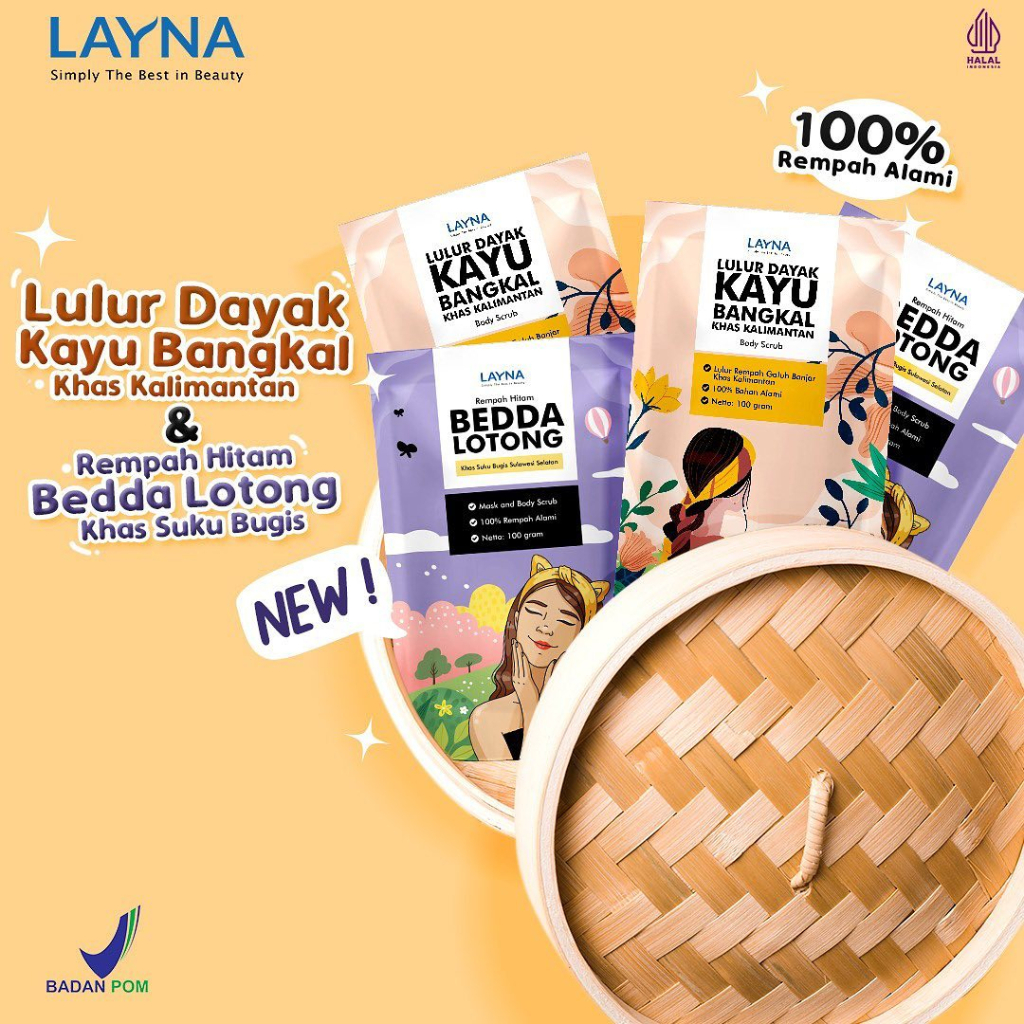 Jual Layna Skincare Lulur Dayak Kayu Bangkal Khas Kalimantan Gr Shopee Indonesia