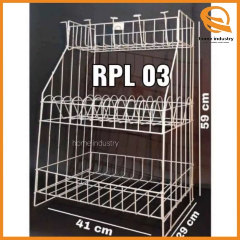 Jual Promo Rak Piring Rpl 03 knockdown Ukuran 51cm /Rak Kawat/Rak ...