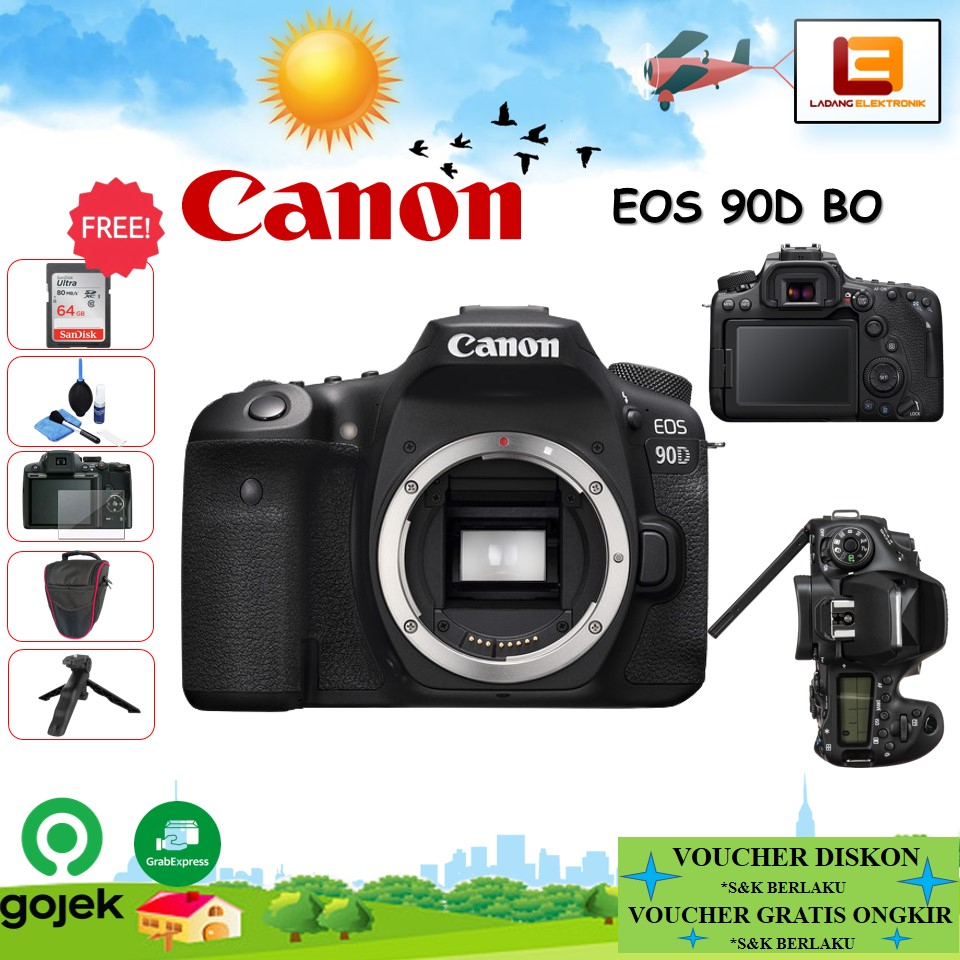 Canon EOS 90D DSLR Camera Body Only Garansi Resmi