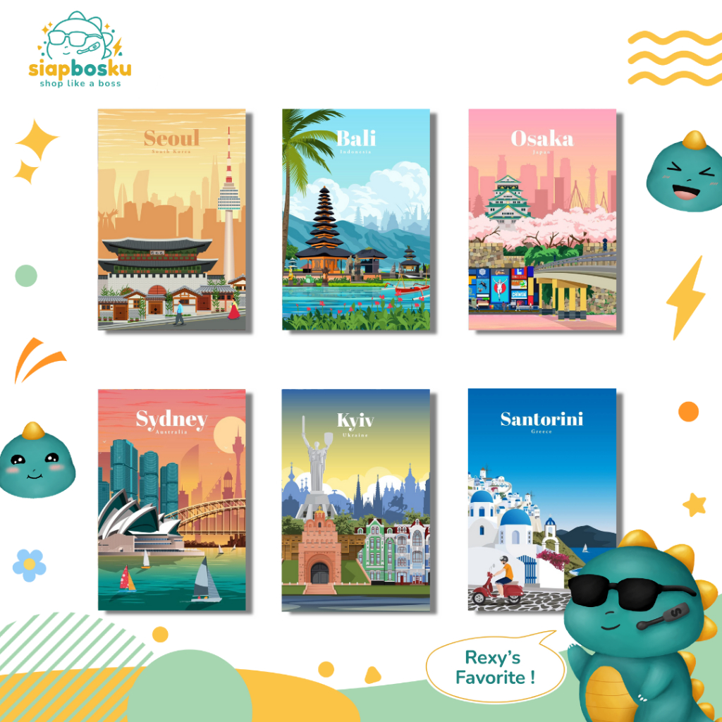 Jual PAINT BY NUMBER 20x30 CM AESTHETIC KANVAS LUKIS CITIES LANDSCAPE