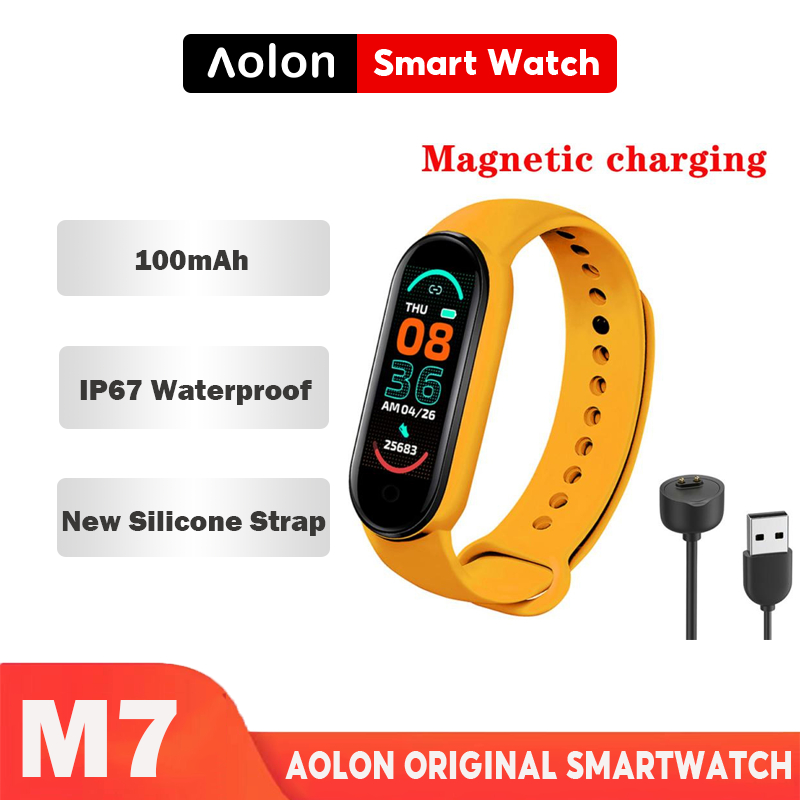 Jual REKOMENDASI Aolon M7 Smartband 2023 Messages Display Custom - Main Image