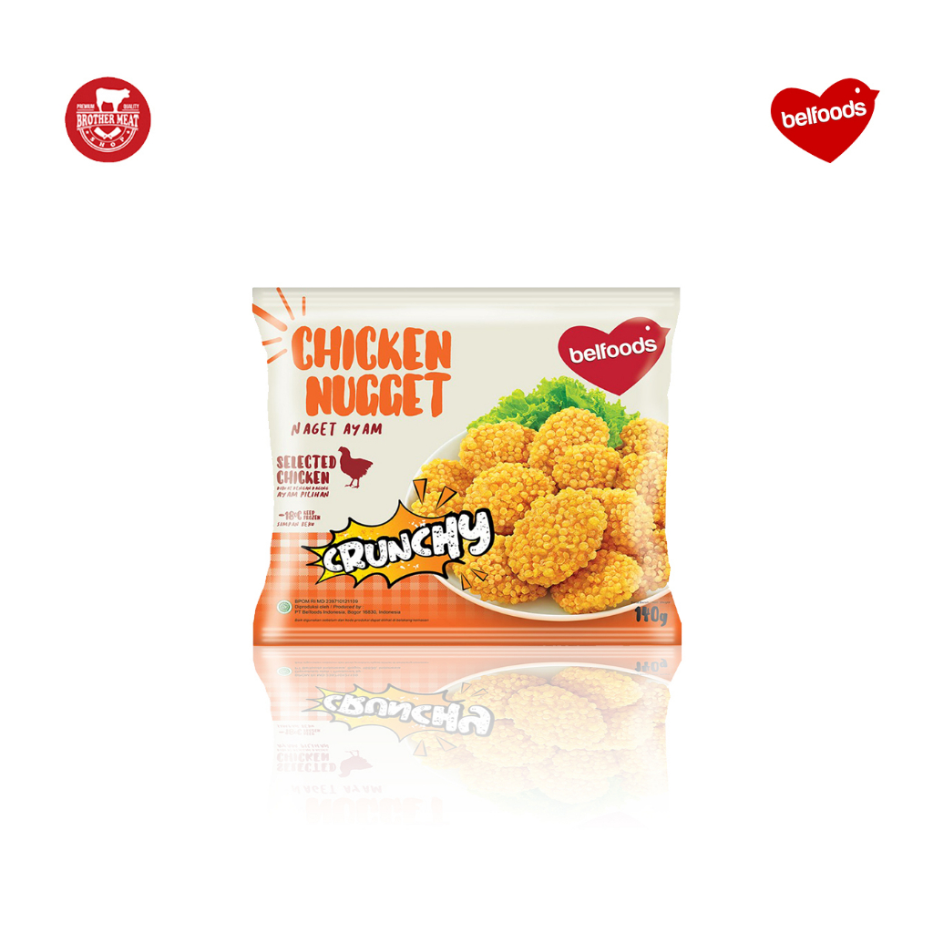 Jual Belfoods Chicken Nugget Crunchy 140gr, Olahan Ayam Halal | Shopee ...