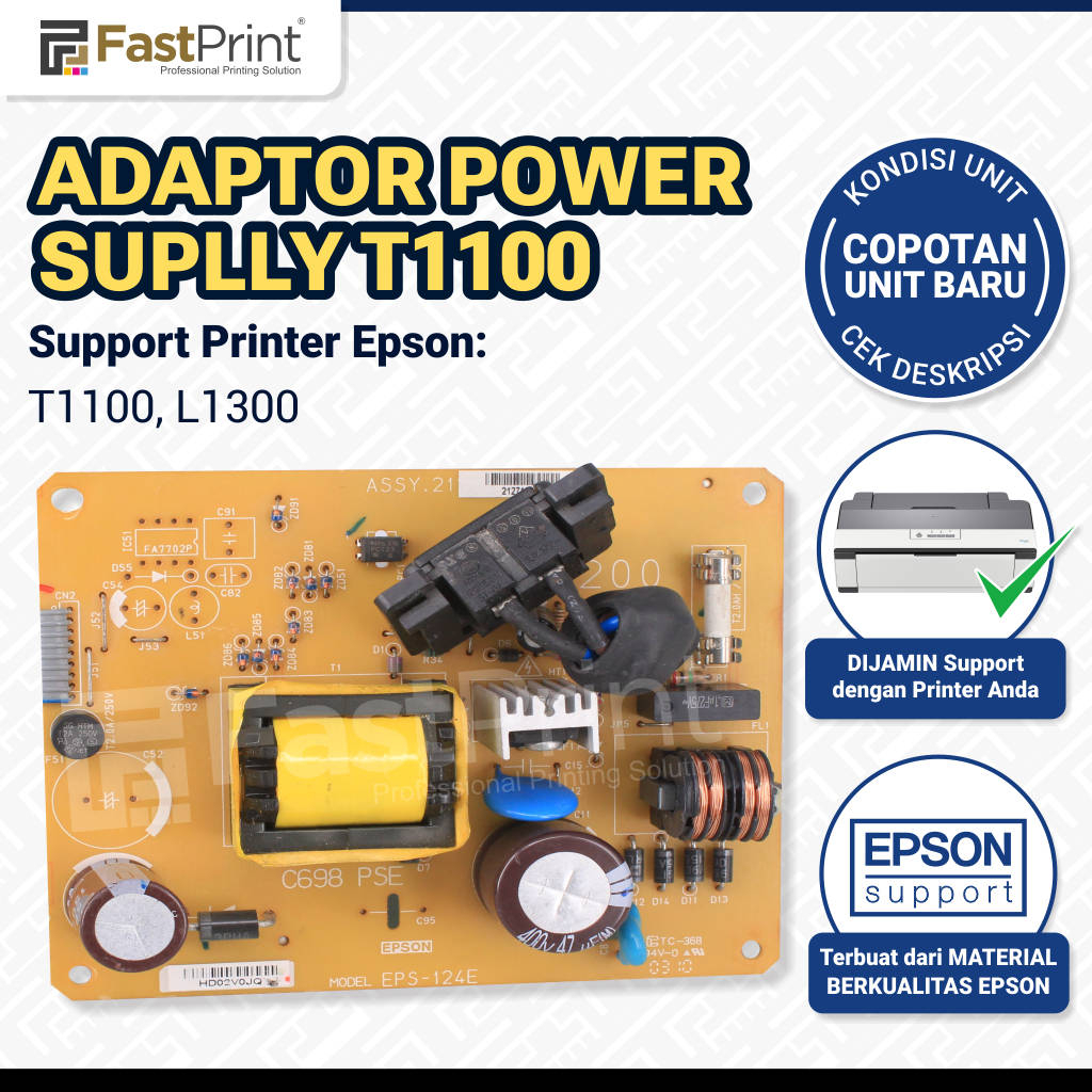 Jual Fast Print Adaptor Power Supply Printer Epson T1100 L1300 Shopee Indonesia