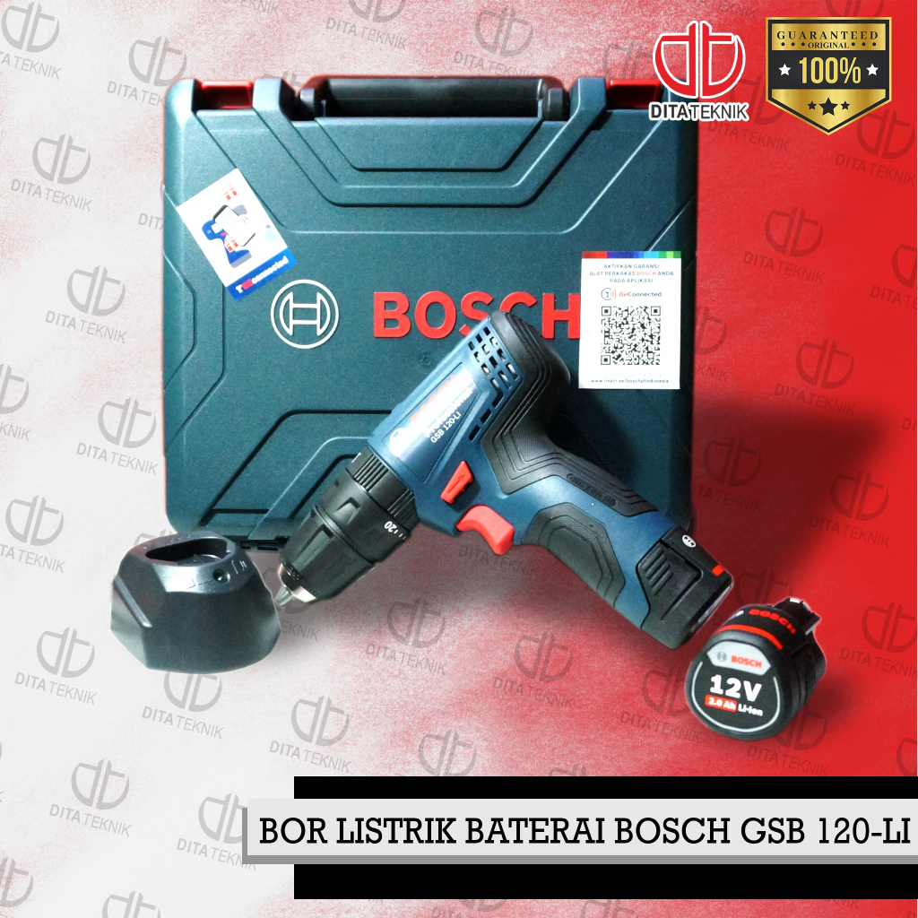 Jual BOSCH Bor Obeng Baterai Cordless Impact Drill GSB 120-LI