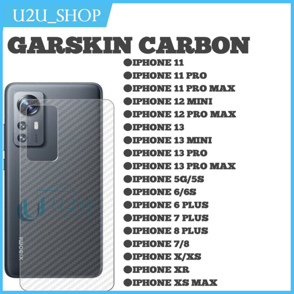 13 Pro Iphone 10 11 Or 12 Jual Garskin Carbon For Iphone 11 12 13 Mini