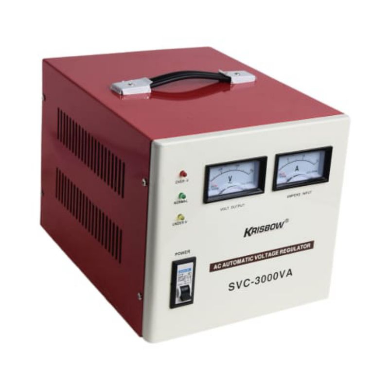 Jual stavolt Krisbow Stabilizer Analog 3 Kva Merah , ANALOG