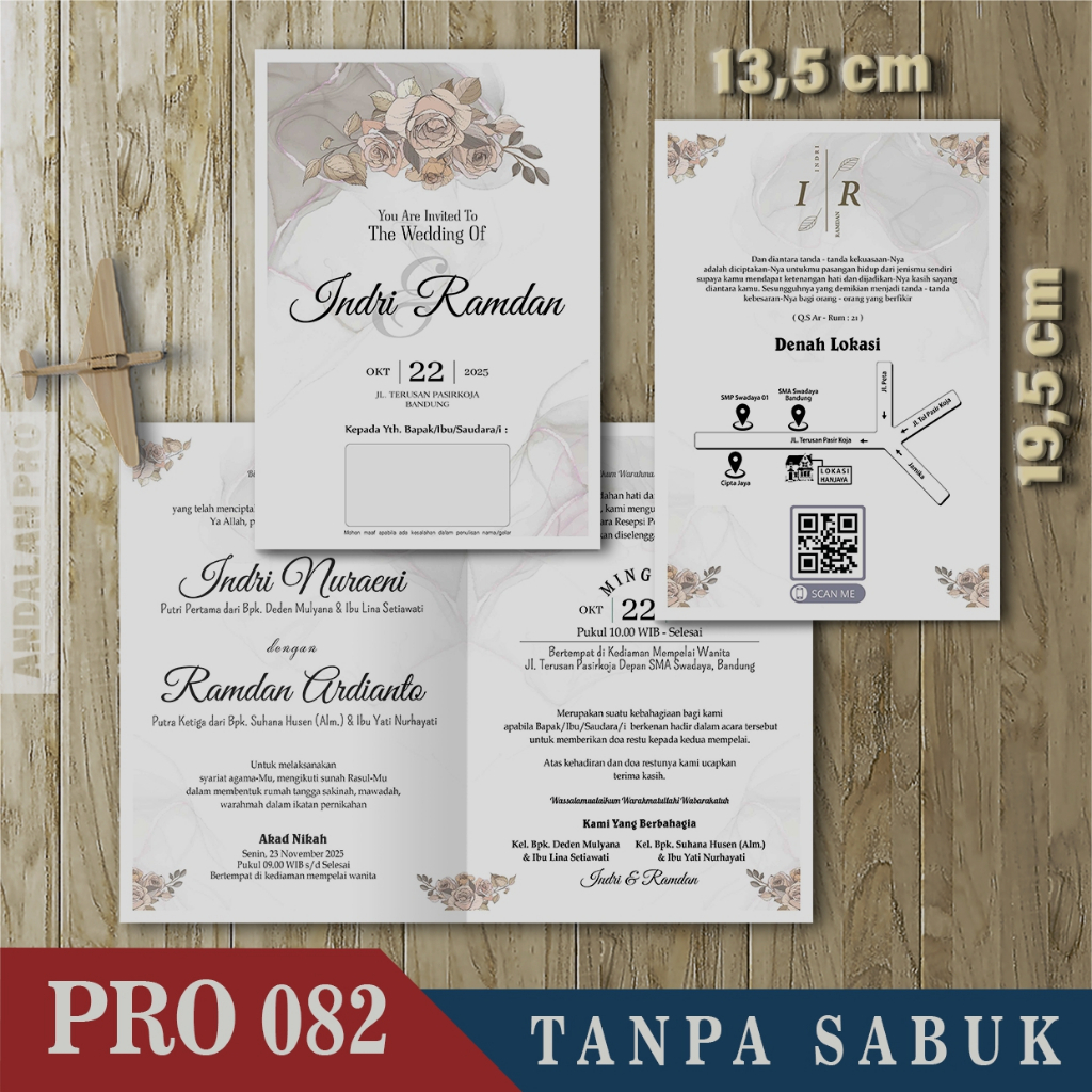 Jual Pro 082 Lipat 2 Plus Sabuk - Cetak Undangan Color / Berwarna ...