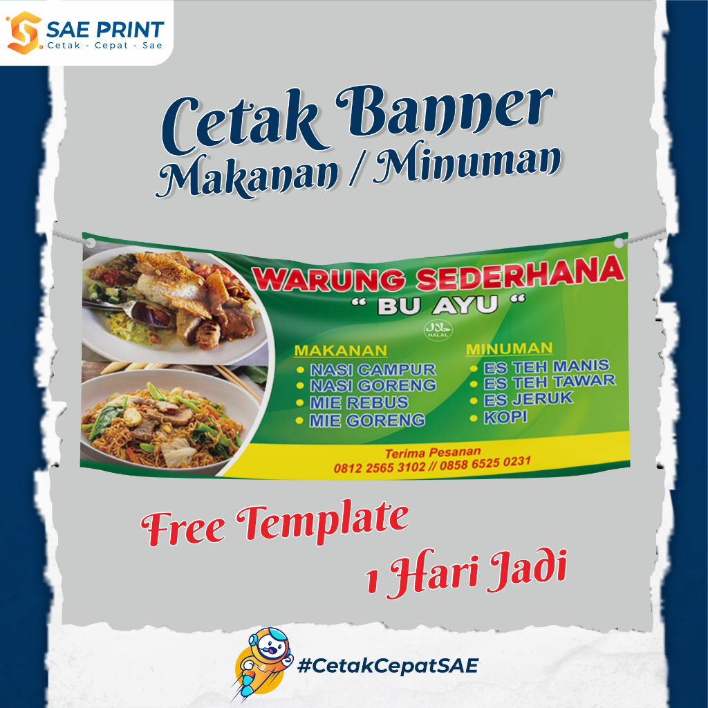 Jual CETAK BANNER SPANDUK MAKANAN MINUMAN / CETAK BANER / CETAK SPANDUK ...