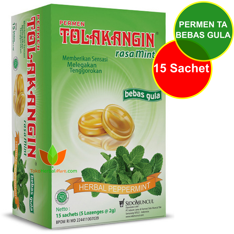 Jual PERMEN TOLAK ANGIN MINT BEBAS GULA BOX 15 SACHET | Shopee Indonesia