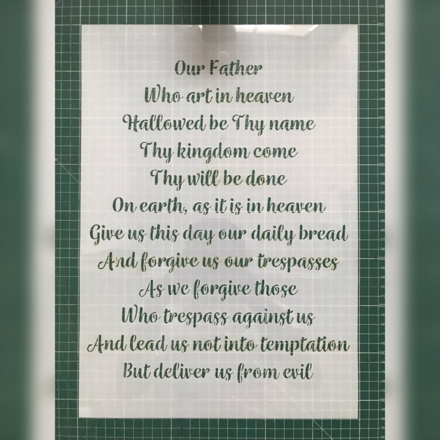 Jual Stencil Doa Bapa Kami Our Father Bahasa Inggris | Shopee Indonesia