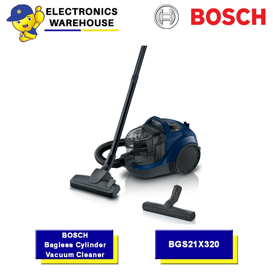 Jual Bosch Bagless Cylinder Vacuum Cleaner BGS21X320 Seri 4 Night Blue