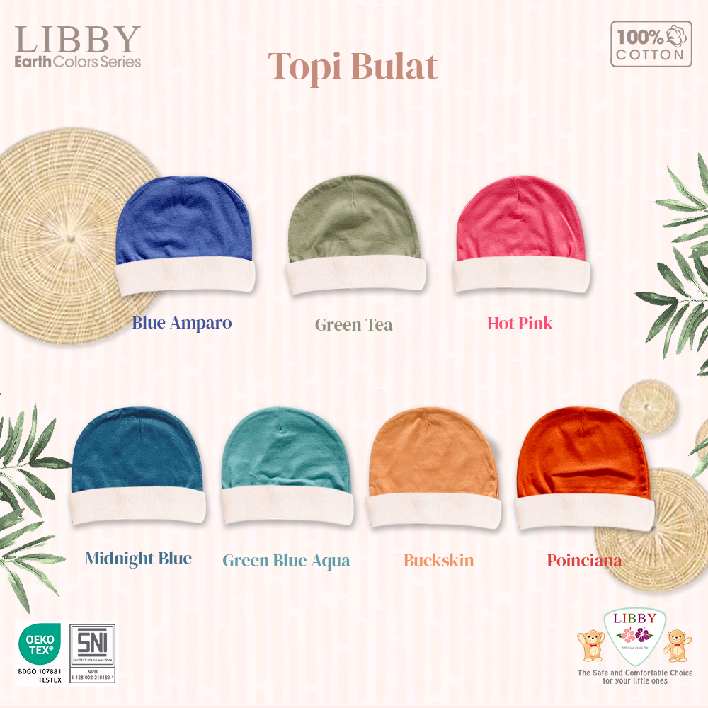 Jual LIBBY Earth Topi Bulat Rib (1 pcs/pack) | Shopee Indonesia