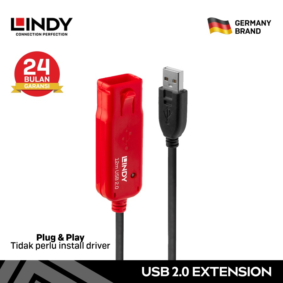 Jual Kabel Extension LINDY 8M Kabel USB 2.0 Active Extension cam