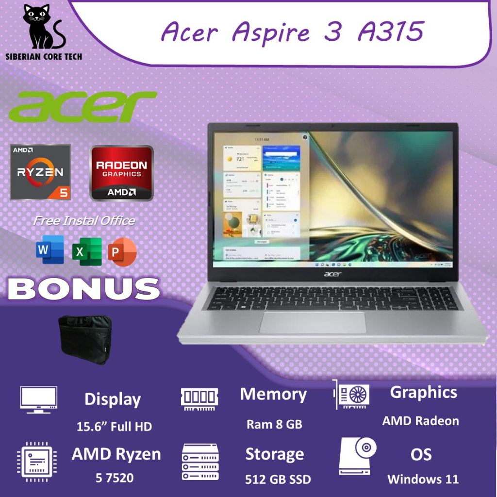 jual-acer-aspire-3-a314-ryzen-5-7520u-8gb-512ssd-vega7-w11pre-14