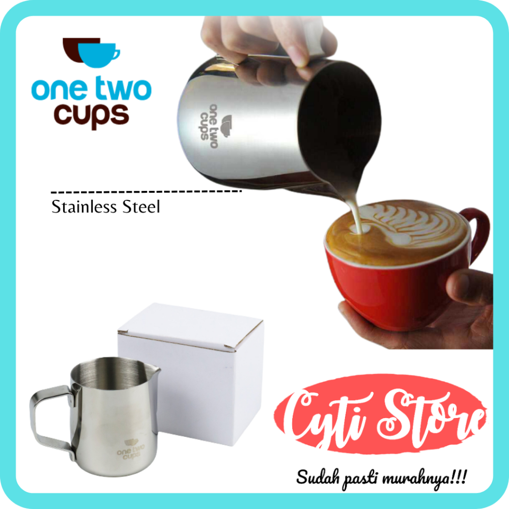 Jual Milk Jug Gelas Pitcher Kopi Espresso Latte Art Stainless Steel J068 Silver One Two 9693