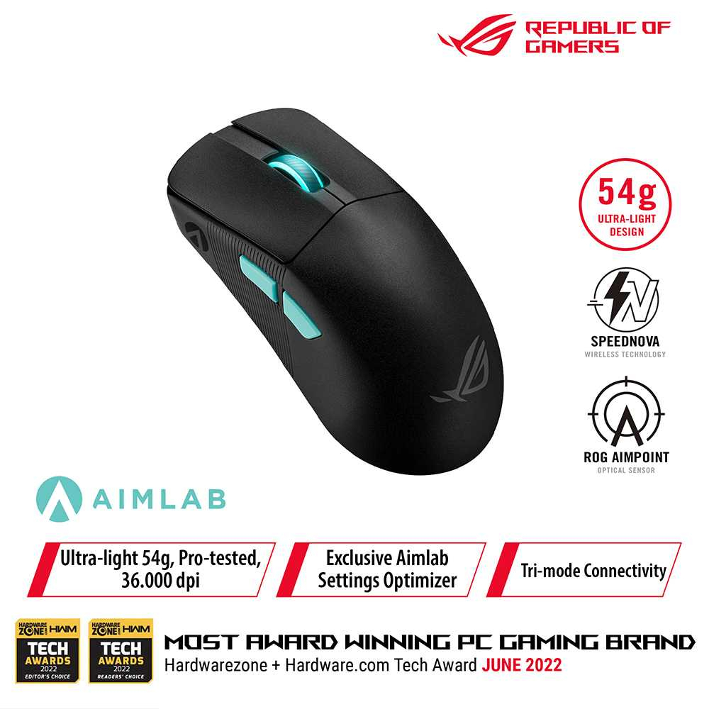 Jual Asus ROG Harpe Ace Aim Lab Edition Gaming Mouse 54 g Ultra ...