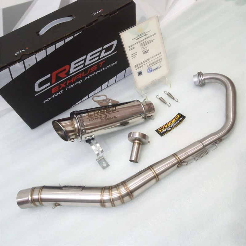 Jual Knalpot Racing CREED EXHAUST ORIGINAL Fullset TR PRO CBR R15 V1 V2 ...