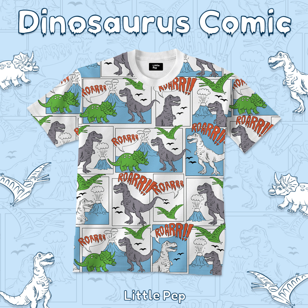 Jual Little Pep - DINO COMIC - Kaos dinosaurus anak seri dino trex ...