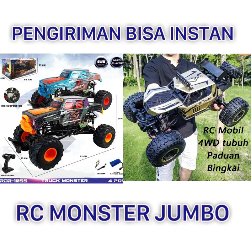 Jual RC MONSTER Jumbo offroad skala 1:8 Shopee Indonesia