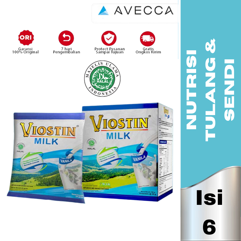 Jual Viostin Milk Vanila 6 Sachet @25 g HALAL | Shopee Indonesia