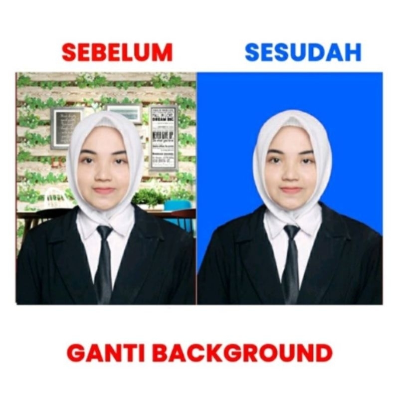 Jual Jasa Edit Pas Foto / Edit Ganti Background/ Edit Foto Ganti Jas ...