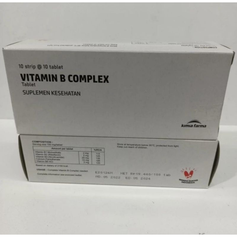 Jual Vitamin B Complex Kimia Farma 1 Box Shopee Indonesia