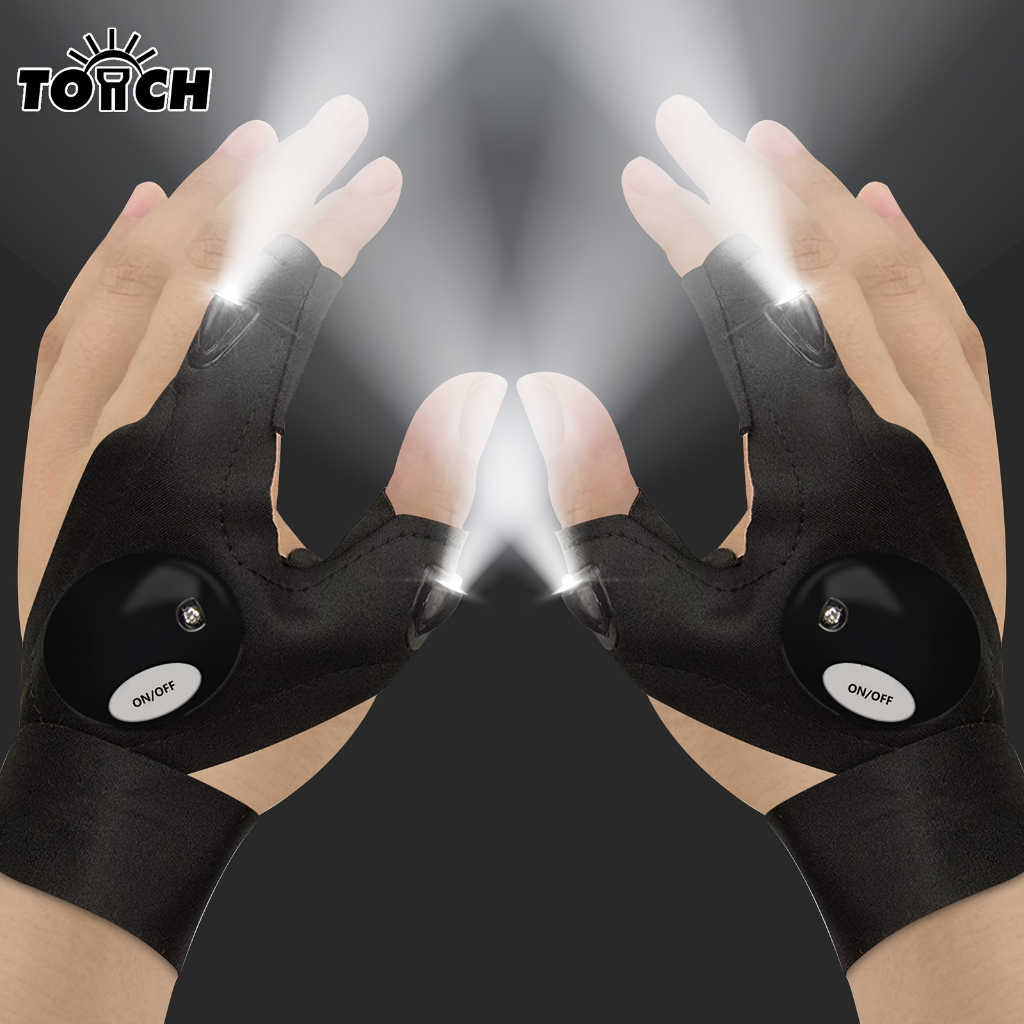 Jual LED Glove Light Sarung Tangan Senter LED Glowing Fingers Night ...