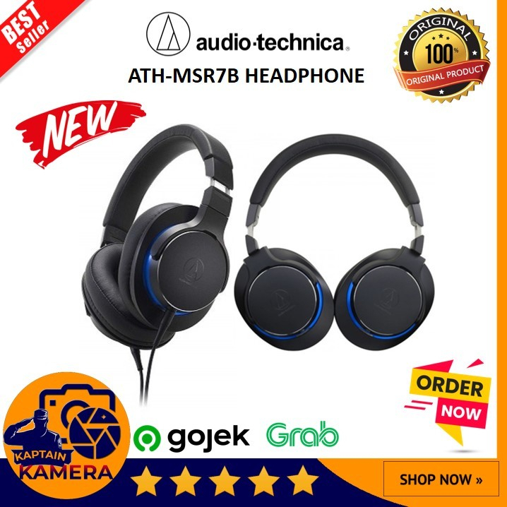 Jual Audio-Technica ATH-MSR7b Over-Ear High-Resolution Headphone ...