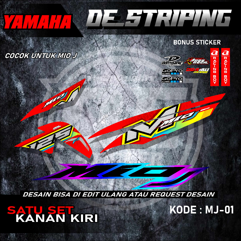 Jual Sticker Striping mio J mio J 125 keren terbaru - decal Stiker ...