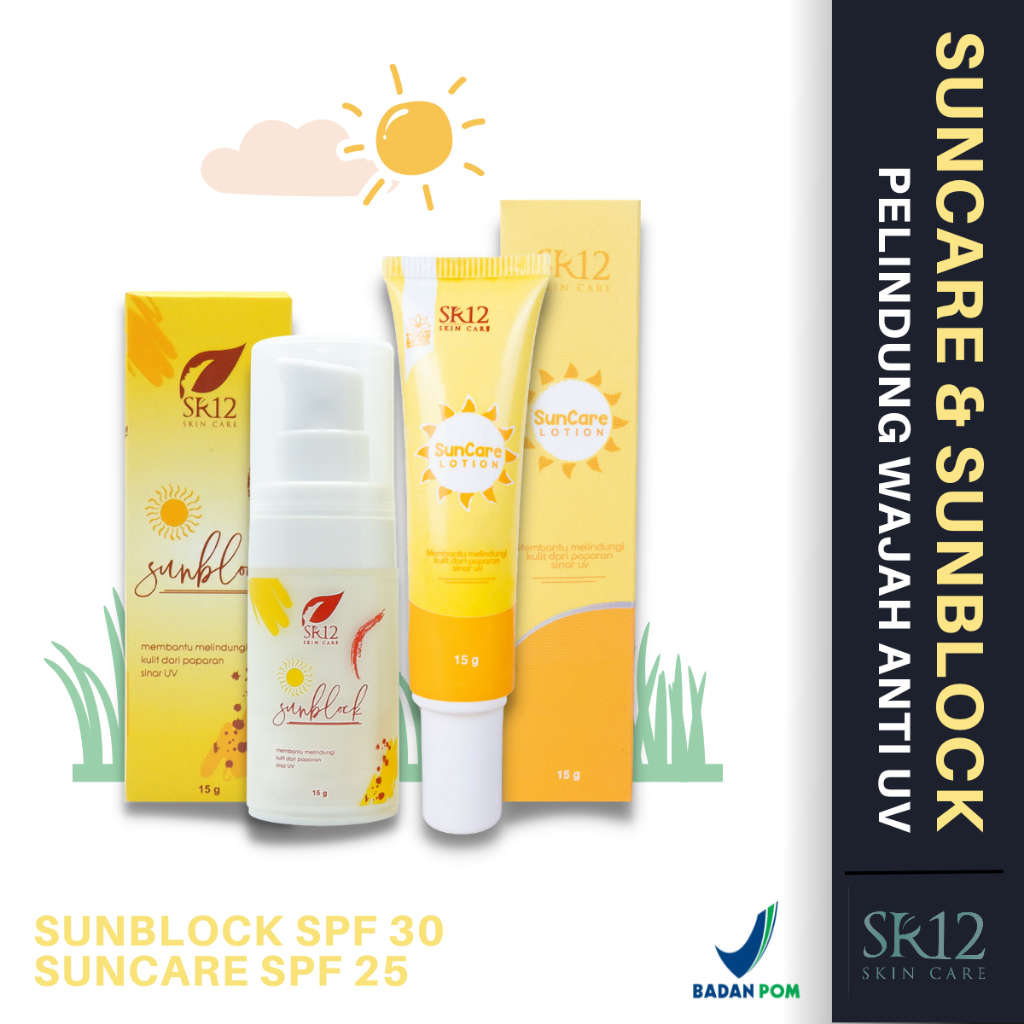 Jual SR12 Sunblock & Suncare Lotion SPF 30++ UVA UVB Sunscreen Melindungi Kulit dari Sinar UV