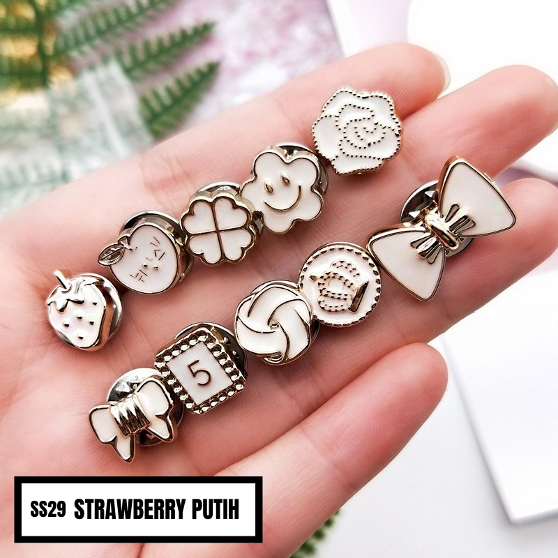 Jual Bros Pin Aksesoris Fashion Wanita Isi 10 Enamel Pin Kecil Lucu