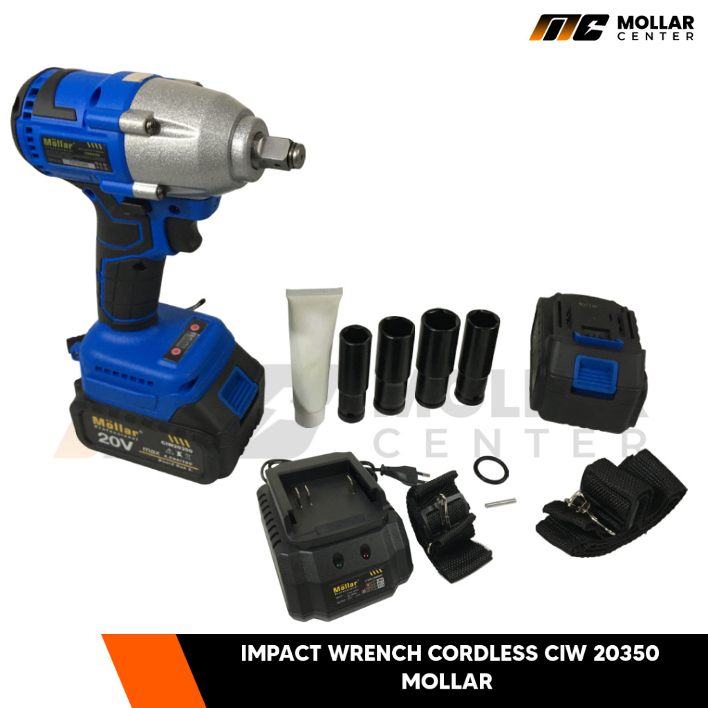 Jual Mesin Pembuka Baut Ban Mobil Cordless Impact Wrench Mollar