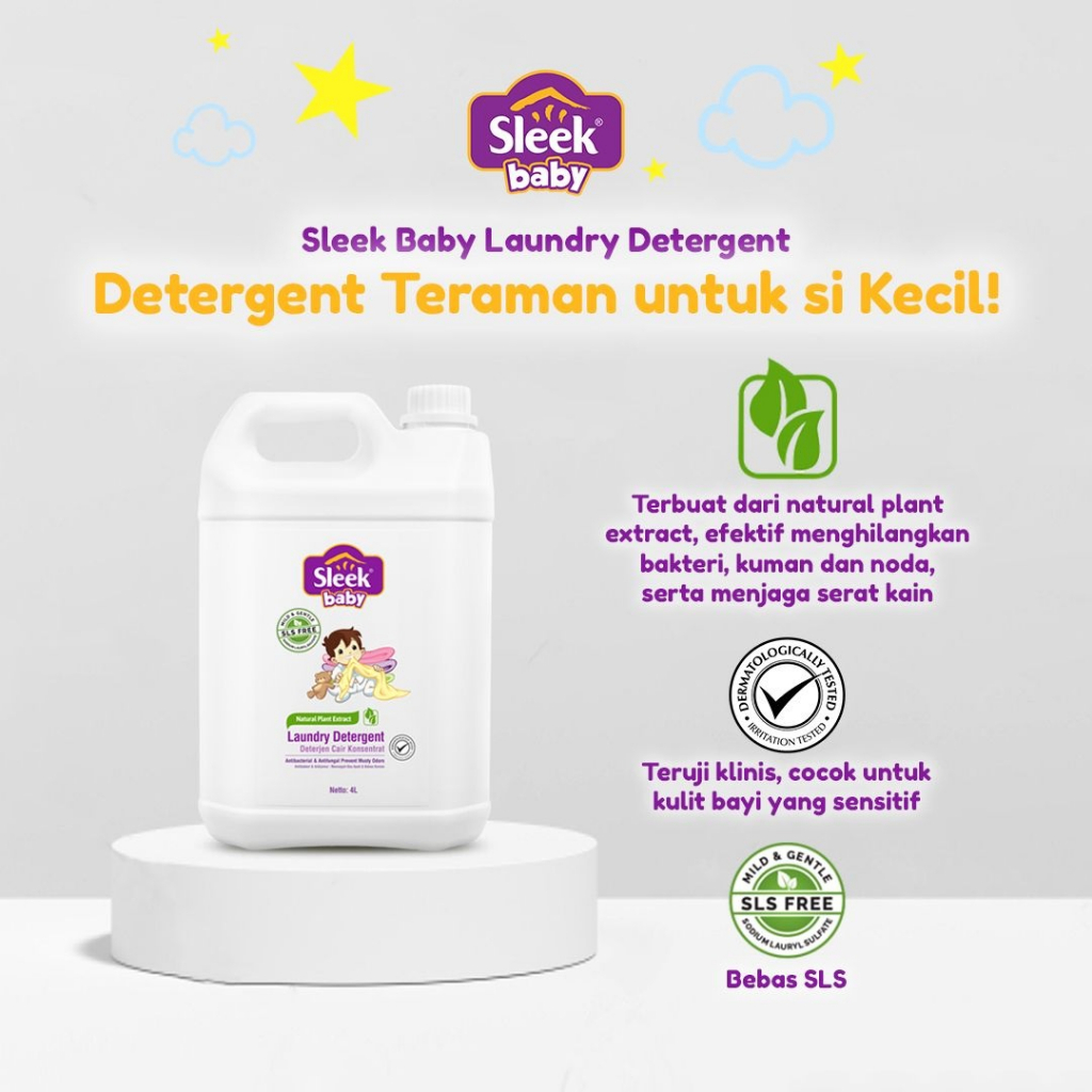 Jual Sleek Baby Laundry Detergent Ml Jerigen Liter Shopee Indonesia