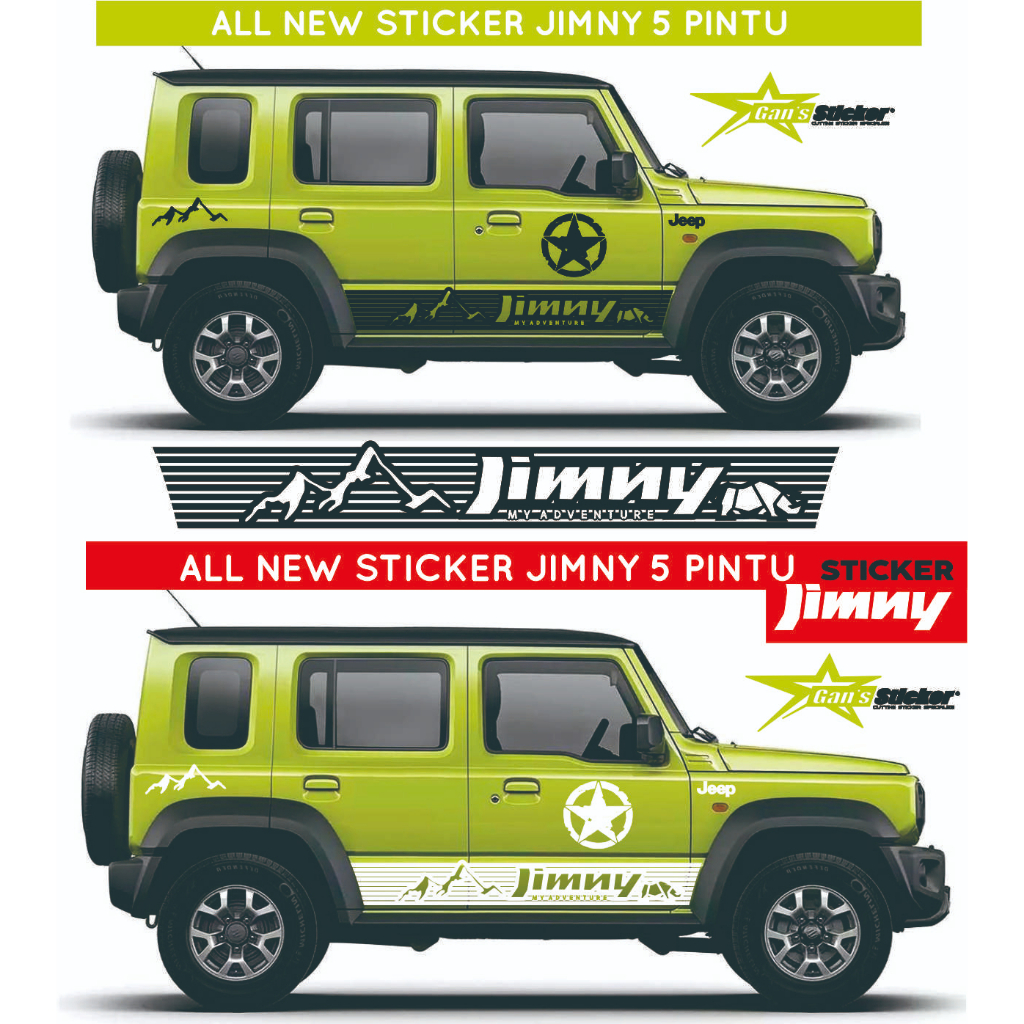 Jual sticker suzuki jimny 5 pintu sticker all new jimny 2023 | Shopee ...