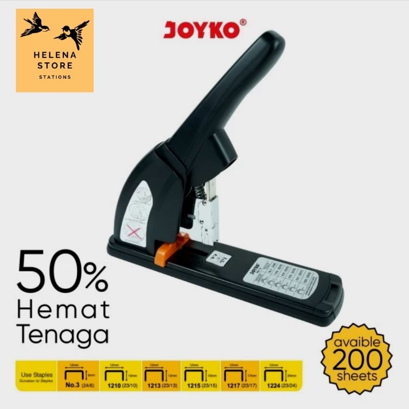 Jual HELENA Staples Jilid Joyko Heavy Duty Stapler HS 13 Power Save