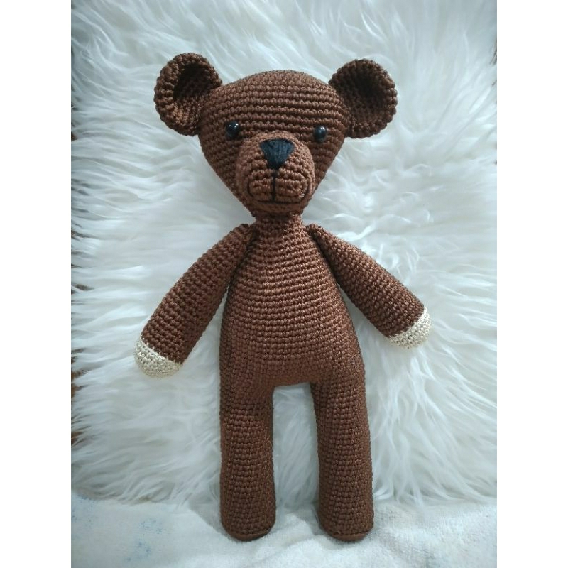 Jual Boneka Rajut Amigurumi TEDDY BEAR Mr.Bean | Shopee Indonesia