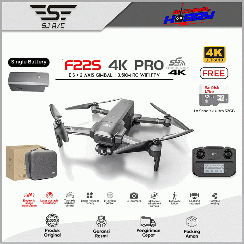 Jual SJRC F22S PRO 4 K | Shopee Indonesia
