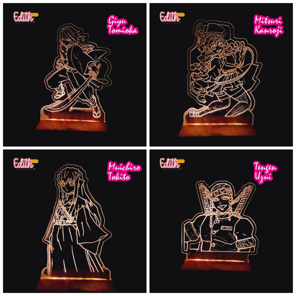 Jual Lampu Hias Lampu Tidur Akrilik Led Anime Kimetsu No Yaiba Hashira