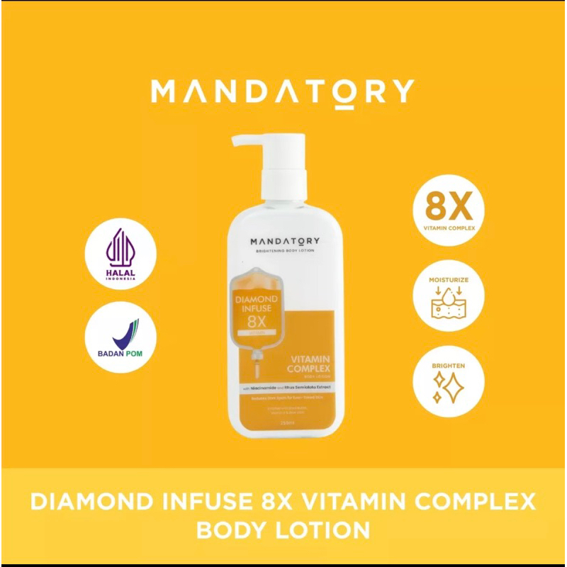 Jual MANDATORY DIAMOND INFUSE 8x VITAMANIN COMPLEX Brightening Body